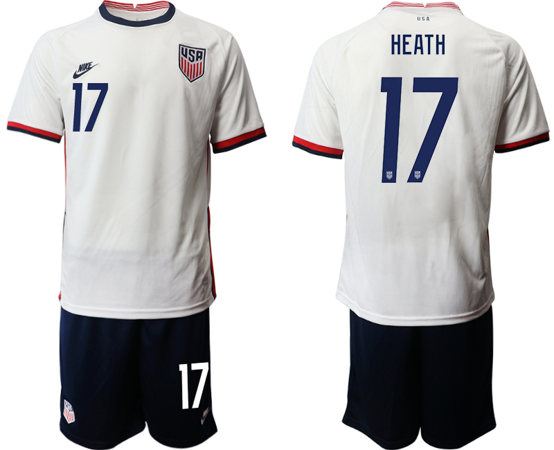 Men 2020-2021 Season National team United States home white #17 Soccer Jersey